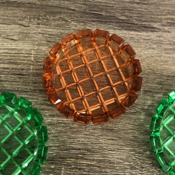 Vtg Depression Glass Coasters - Picture 4 of 11